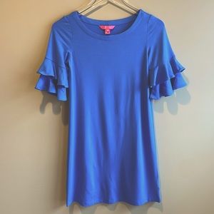 Lilly Pulitzer Lula Ruffle Dress in Costal Blue Size XXS